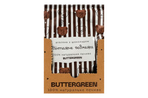 Печенье овсяное с шоколадом Винтажный медвежонок Buttergreen м/у 90г