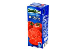 Сок восстановленный стерилизованный с солью томатный Sandora т/п 200мл