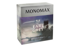 Чай черный цейлонский байховый с бергамотом Earl Grey Monomax к/у 100х2г