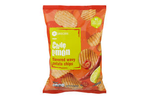 SE Grocers Wavy Potato Chips Chile Limon