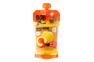 Пюре для дітей від 5міс фруктове Яблуко-персик Baby Bob Snail д/п 250г