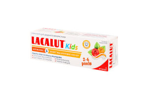 Паста зубная для детей 2-6лет Антикариес&Защита от сахарных кислот Kids Lacalut 55мл
