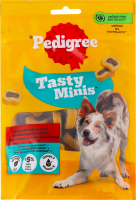 Корм сухой дополнительный для взрослых собак с говядиной и домашней птицей Tasty minis Pedigree д/п 155г