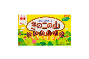 Печиво Kinoko No Yama у формі грибочків у шоколаді