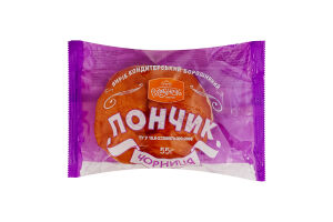 Пончик с наполнителем фруктовым с ароматом пастеризованным для кондитерских изделий с сахаром Черника Рум'янець м/у 55г