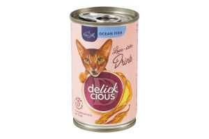 Корм додатковий для котів Напій з океанічною рибою Delickcious з/б 140г