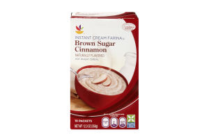 Ahold Instant Cream Farina Hot Wheat Cereal Brown Sugar Cinnamon - 10 CT