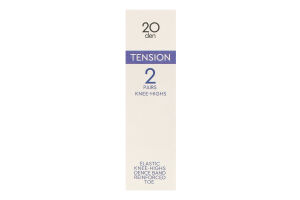 Напівпанчохи жіночі Conte elegant Tension 20den 23-25 natural 2пари