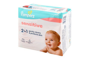 Серветки вологі Pampers Sensitive дитячі