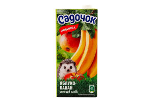 Напиток соковый с мякотью стерилизованный Яблоко-банан Садочок т/п 950мл
