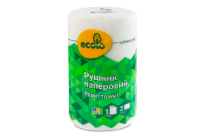 Полотенце бумажное 2-х слойное Green line Ecolo 1шт