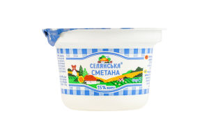 Сметана 15% Селянська ст 180г