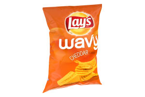 Lay's Wavy Potato Chips Cheddar