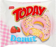 Кекс в глазури с начинкой со вкусом клубники Donut Today м/у 50г