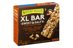 Nature Valley XL Bar Sweet & Salty Chewy Granola Bars Pretzel, Peanut & Chocolate - 8 CT