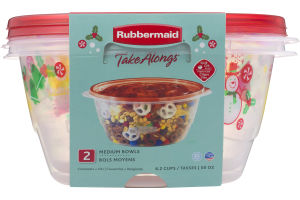 Rubbermaid Take Alongs Containers + Lids Medium - 2 CT