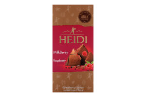 Шоколад молочный с малиной Heidi к/у 80г