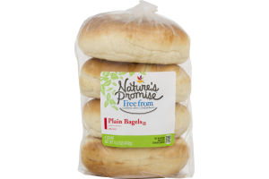 Nature's Promise Bagels Plain - 4 CT