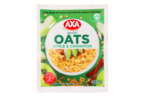 Каша овсяная моментального приготовления Apple&Cinnamon Axa м/у 40г