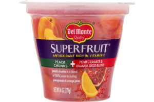 Del Monte Quality Superfruit Peach Chunks + Pomegranate & Orange Juice Blend