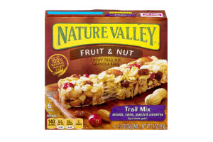 Nature Valley Fruit & Nut Chewy Trail Mix Granola Bars Trail Mix - 6 CT