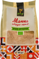 Крупа манная из твердых сортов пшеницы с остатком полезных отрубей органическая марки Т Екород м/у 400г