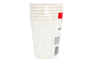 Стакан паперовий білий 250мл ТМ "1" 6шт