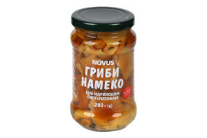 Гриби цілі мариновані пастеризовані Намеко Novus с/б 280г