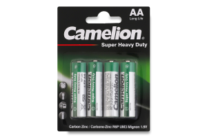 Батарейки АА 1.5V №R6P-BP4G Super Heavy Duty Camelion 4шт