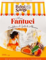 Вироби кондитерські Fantuci Mini з смаком абрикоса 300г Boni Sano
