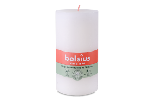 Свічка біла Рустік Bolsius 130*68мм