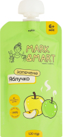 Пюре фруктове для дітей від 6міс без цукру гомогенізоване стерилізоване Запечене яблучко Mark&Mart д/п 120г