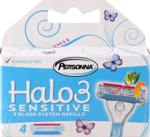 Картриджі змінні до жіночого станка для гоління Halo3 Sensitive Personna 4шт