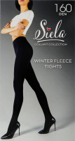 Термоколготки женские на коротком флисе Siela Collant collection 160den M nero