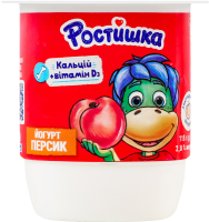 Йогурт 2% с наполнителем Персик Ростишка ст 115г