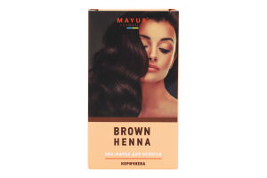 Хна-фарба д/волосся коричнева 25г Mayur