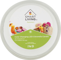 Smart Living Summer Color Changing LED Citronella Candle