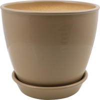 Горщик капучіно глянець кераміка 16*15*1,8см Духм'яна піч