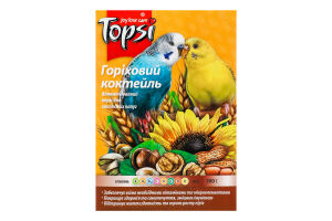 Корм д/хвилястих папуг Горіховий коктейль 600г Топсі