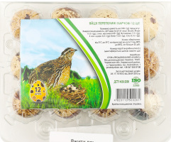 Яйця перепелині 12шт блістер Продовольчий Альянс