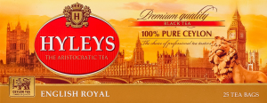 Чай черный мелкий цейлонский байховый Английский королевский Hyleys к/у 25х2г