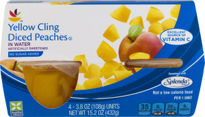 Ahold Yellow Cling Diced Peaches in Water - 4 CT