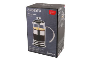 Френч-прес Gemini Asтi 1000мл нержавіюча сталь/боросилікатне скло Ardesтo