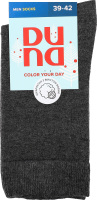Шкарпетки чоловічі темно-сірі класичні р.25-27 Duna