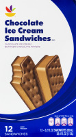 Ahold Chocolate Ice Cream Sandwiches - 12 CT