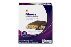 Ahold Fitness High Protein Bar Chocolate Chip Cookie Dough - 12 CT
