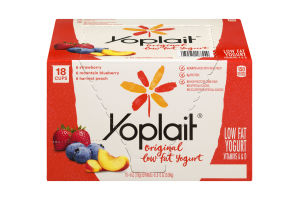 Yoplait Low Fat Yogurt Strawberry Banana & Strawberry - 24 CT