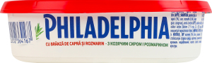 Сыр 37% мягкий с добавлением козьего сыра и розмарина пастеризованный Philadelphia п/у 175г
