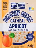 Каша овсяная мгновенного приготовления с курагой Healthy start Aunt Sonia м/у 55г