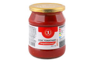 Соус томатний Український ТМ "1" с/б 450г